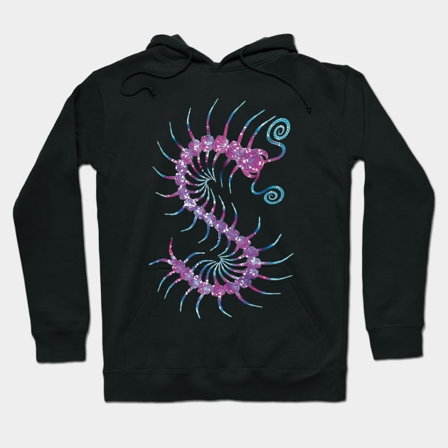 Light Galaxy Centipede Hoodie by IgorAndMore